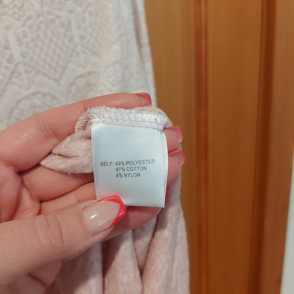 Cream lace overlay top blouse tunic 2X - Picture 7 of 8